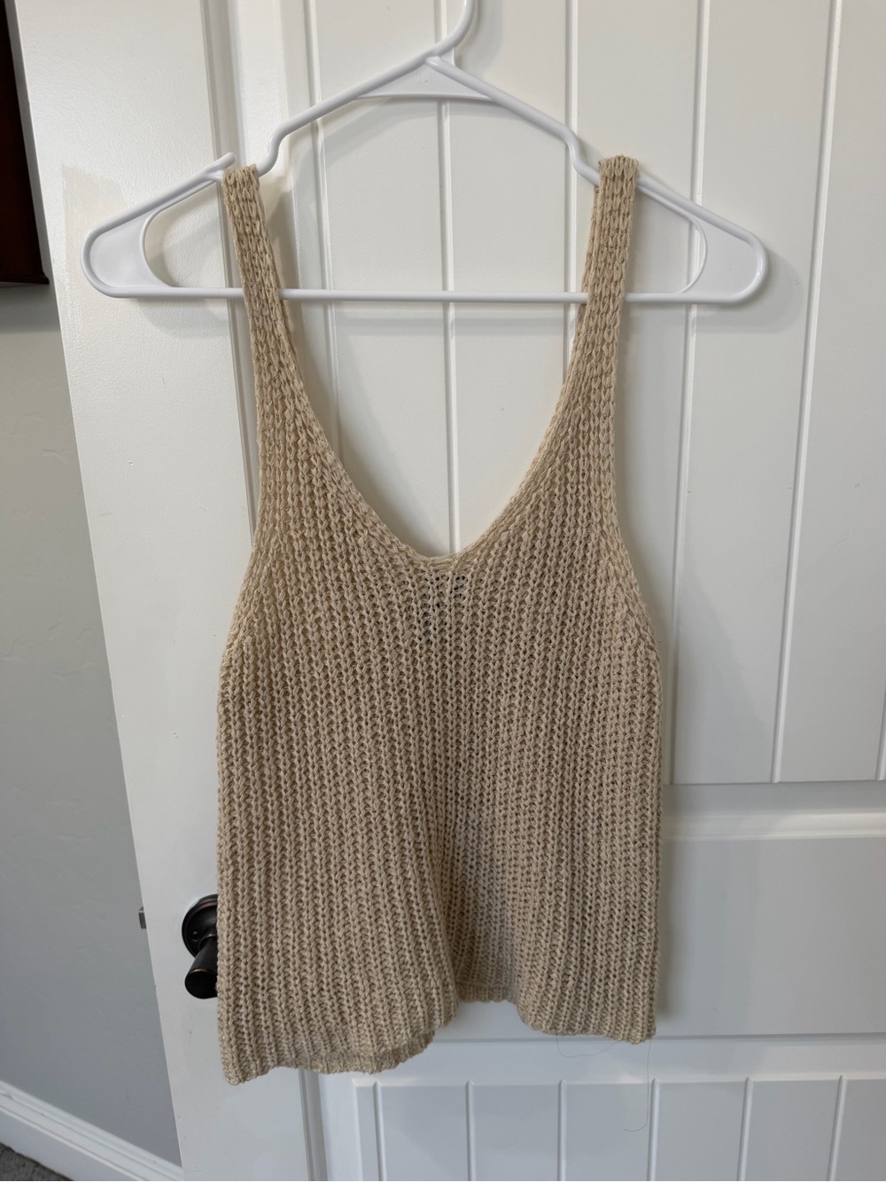 moon & madison Beige Knit Tank Top